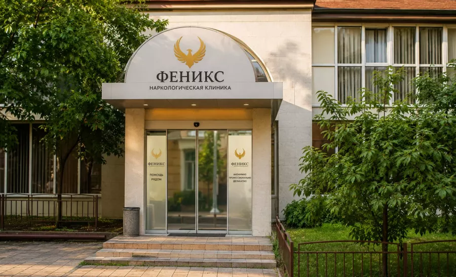 Вход в наркологическую клинику «Феникс» в Пыть-Яхе